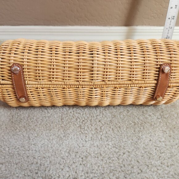 NWT Rhodes Wicker Leather Clutch Bag - Picture 4 of 6
